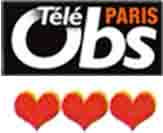 Logo nouvel obs + coeurs